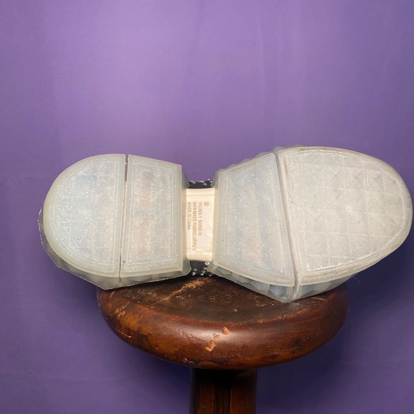 Bedazzled Black and Silver Ankle Platform Boot - Picture 4 of 5